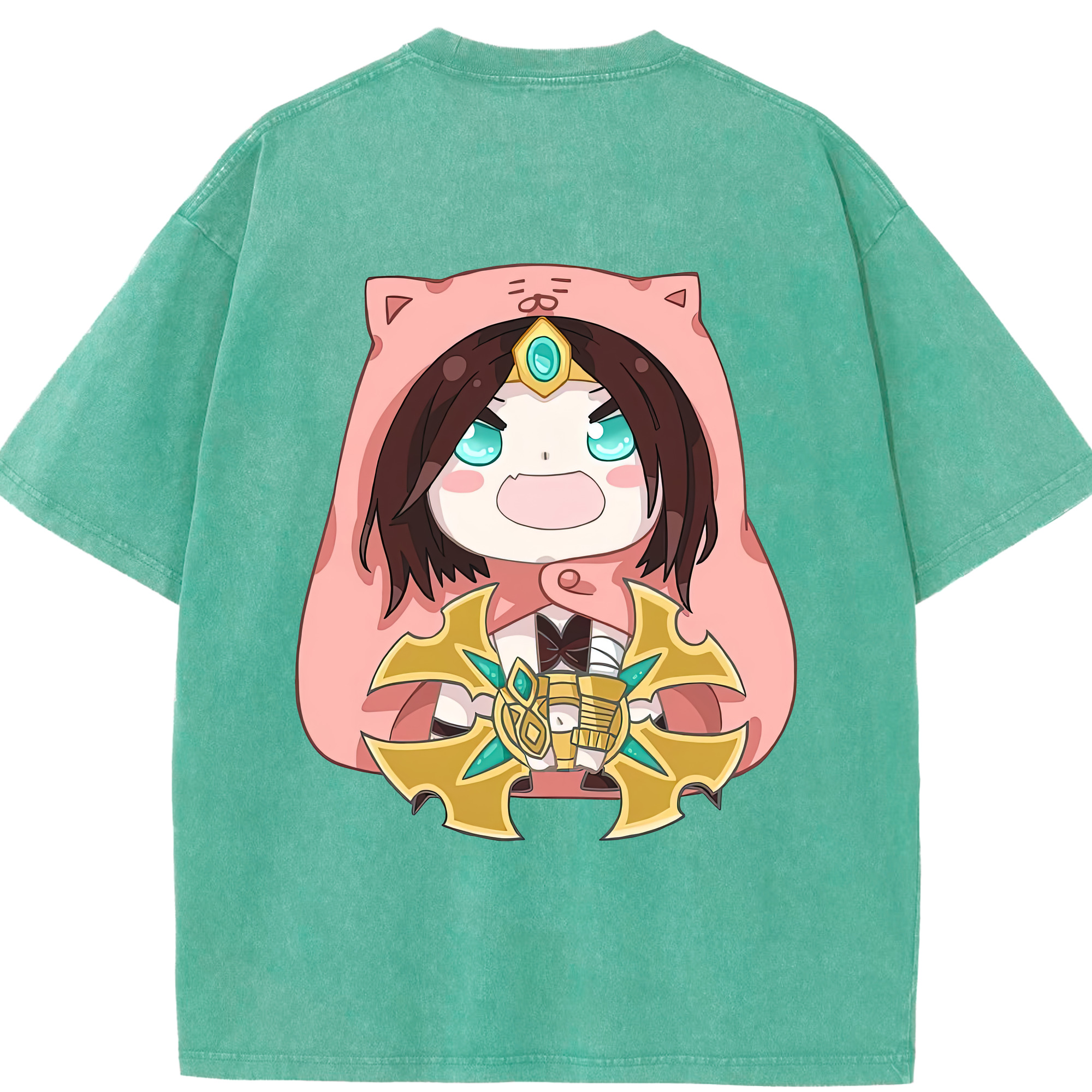 リーグ・オブ・レジェンド League of Legends LOL 綿100% ヴィンテージ風 半袖Tシャツ（背面プリント）